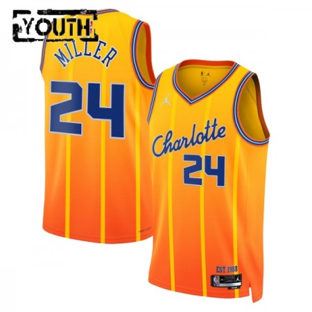 NBA Børn Trøje Charlotte Hornets Brandon Miller 2025-26 Jordan City Edition Gold Swingman NBA Børn Trøje Charlotte Hornets Brandon Miller 2025-26 Jordan City Edition Gold Swingman